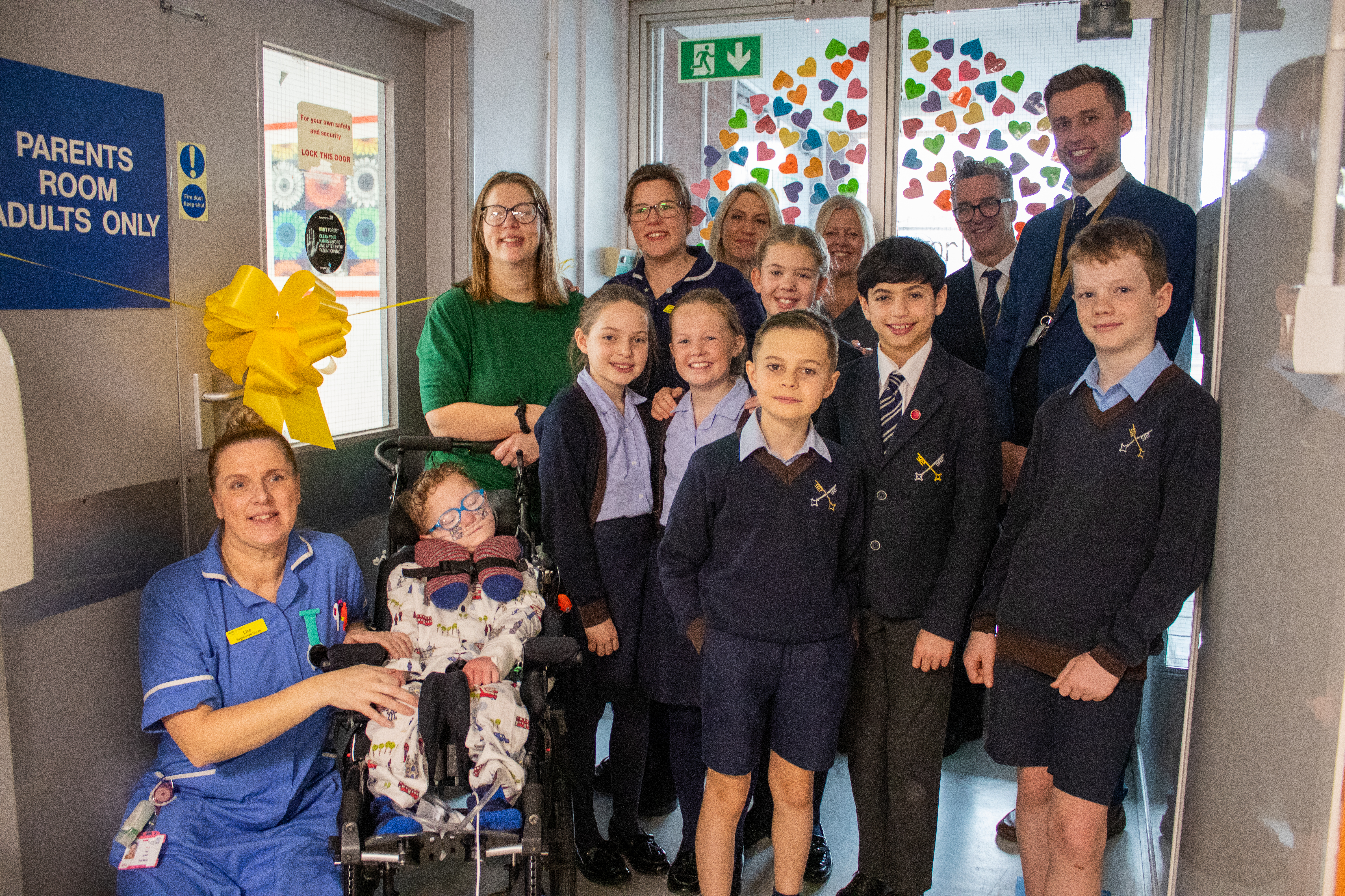 St Peter's pupils open new Children’s Ward Parents’ Room