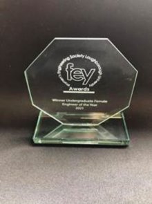 Georgina is awarded Undergraduate Female Engineer of the Year Georgina is awarded Undergraduate Female Engineer of the Year