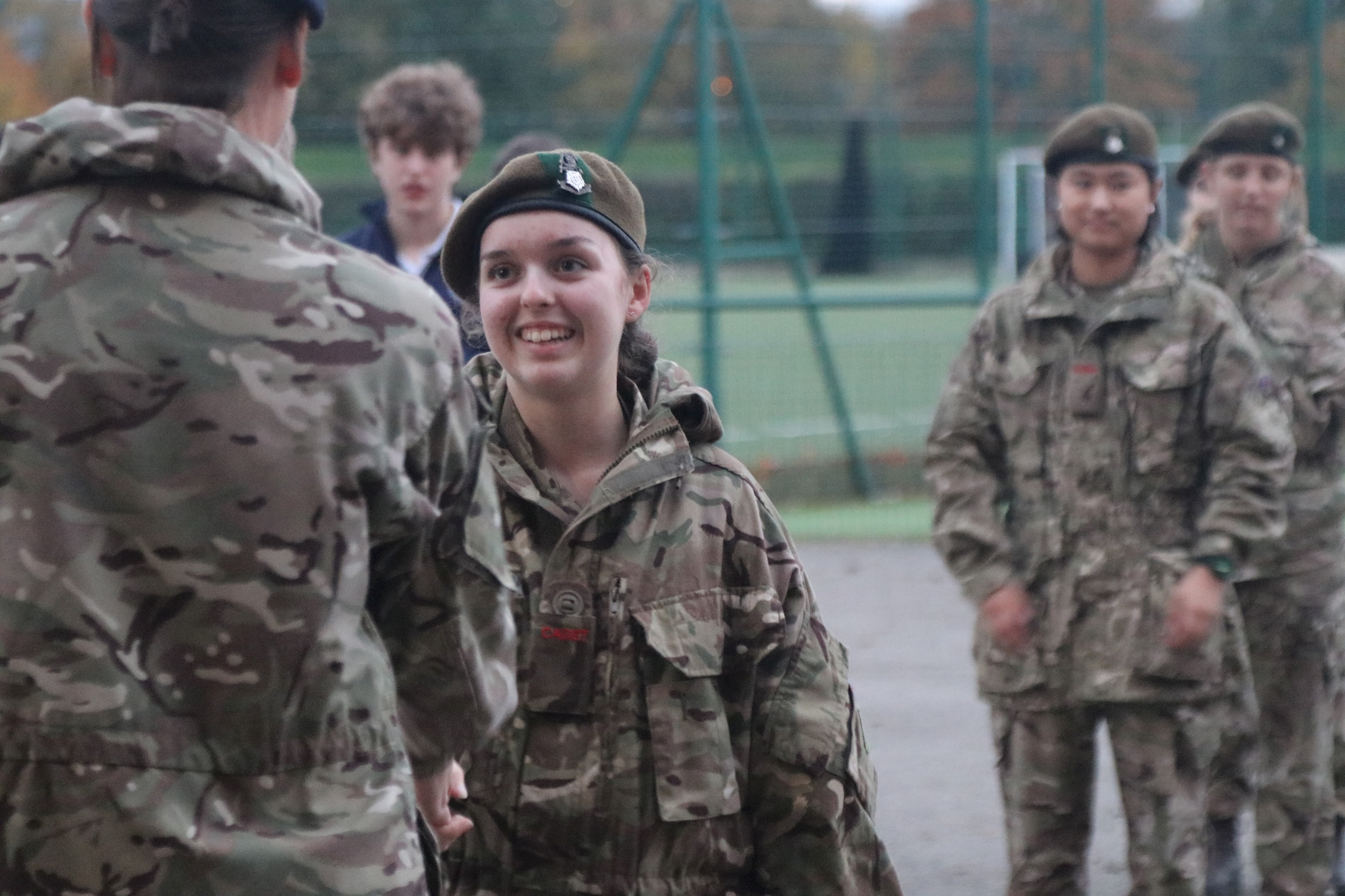 Fifth Form cadets receive their berets