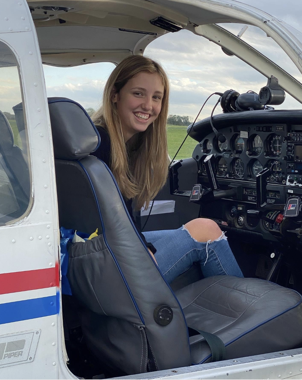 Lucy completes her first solo flight!