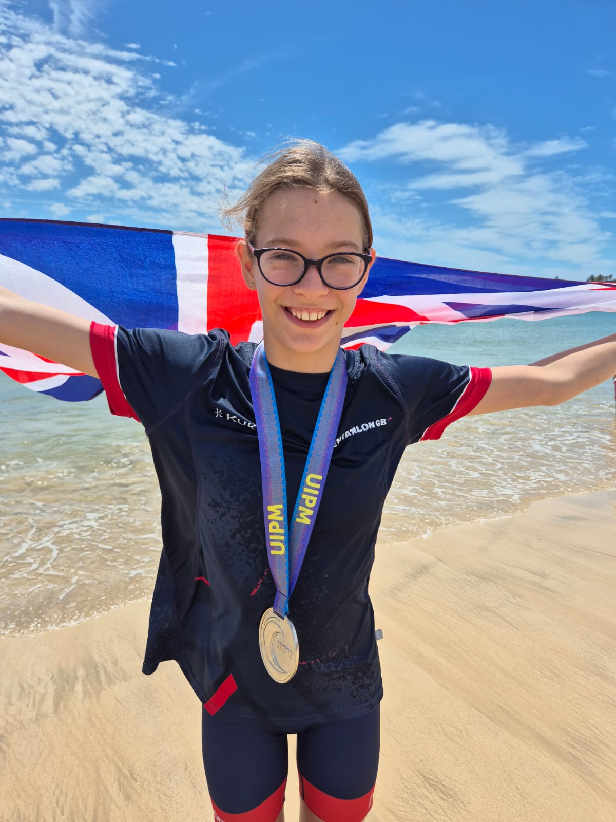Pupil Olivia Wins Silver Medal at World Biathle Championship